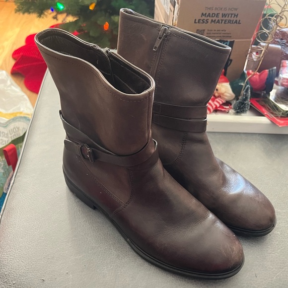 Ecco Shoes - ECCO Touch 15 Brown Leather Ankle Boots